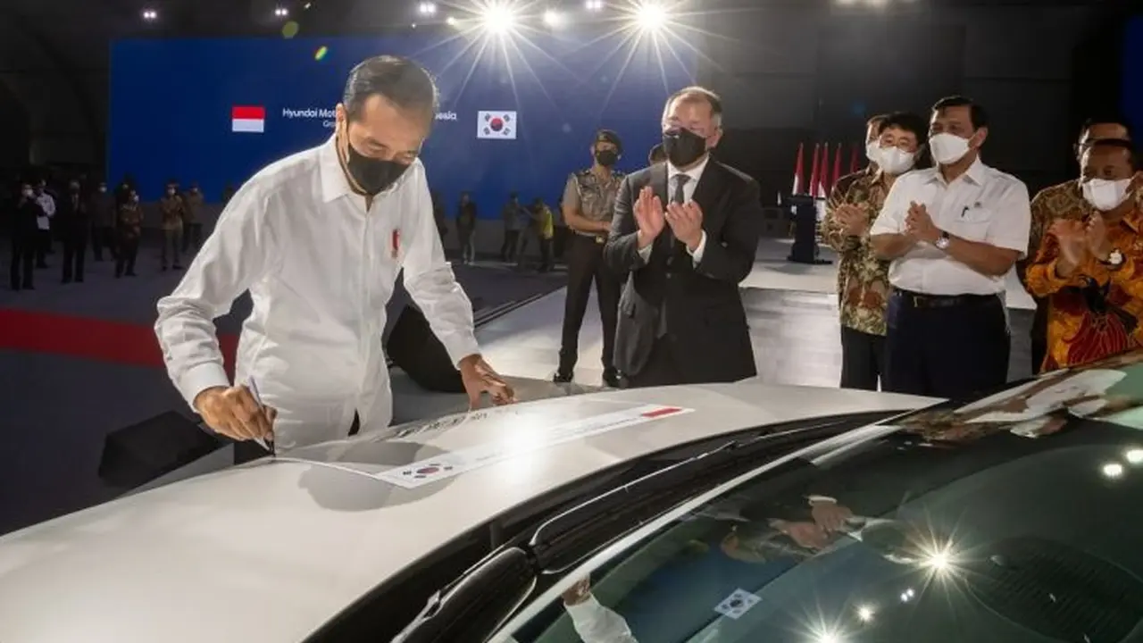 Hyundai Ioniq 5 Bakal Jadi Mobil Listrik Pertama Buatan Indonesia (Sekertariat Presiden)