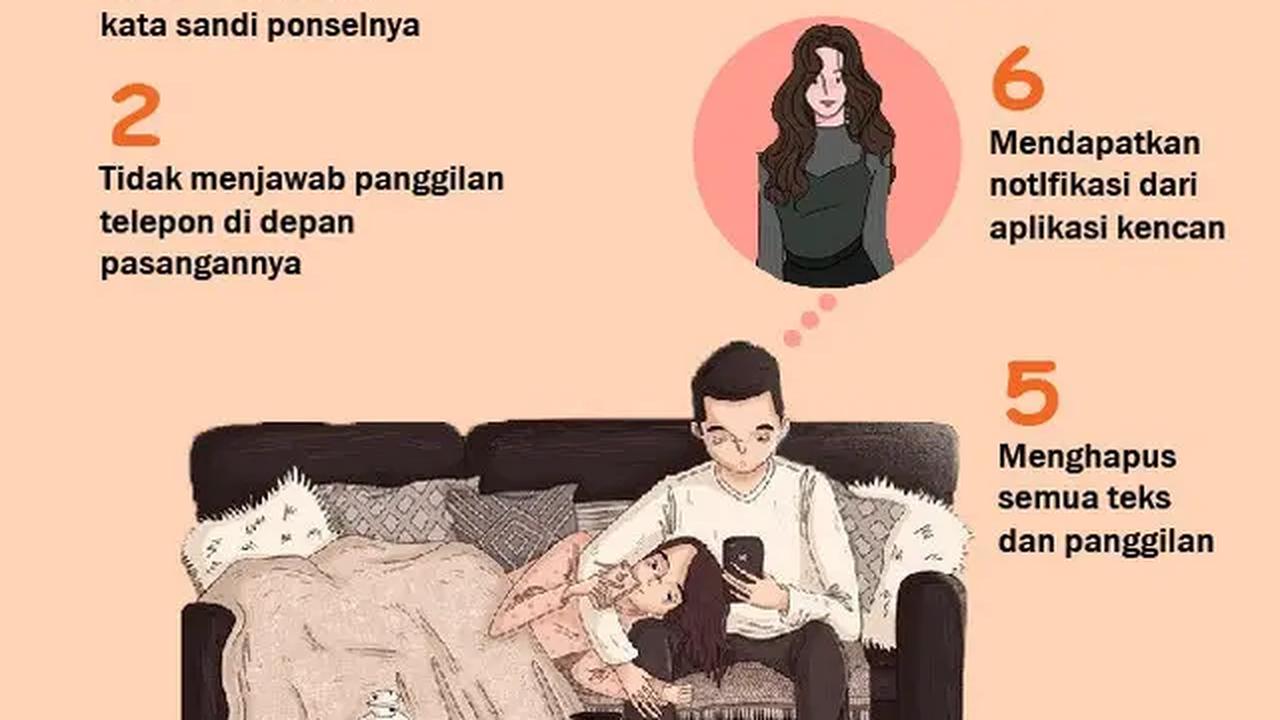 Infografis 7 Gelagat Pria Ketika Selingkuh via Ponsel. (Liputan6.com/Lois Wilhelmina)