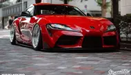 Toyota Supra dengan suspensi udara. (Source: Instagram/@stancenation)