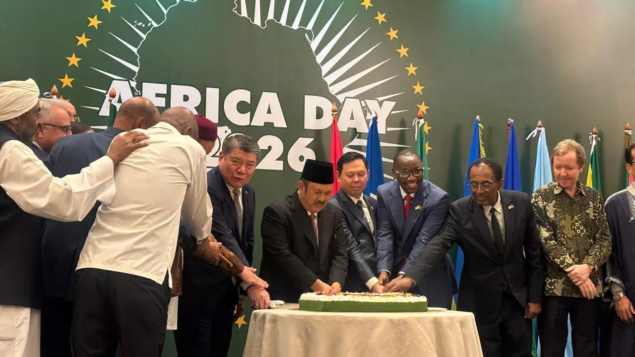Perayaan Africa Day 2026 di Jakarta pada Jumat (22/5/2026) malam dihadiri oleh para duta besar negara-negara Afrika dan Menteri PPN/Kepala Bappenas Rachmat Pambudy selaku perwakilan pemerintah Indonesia.