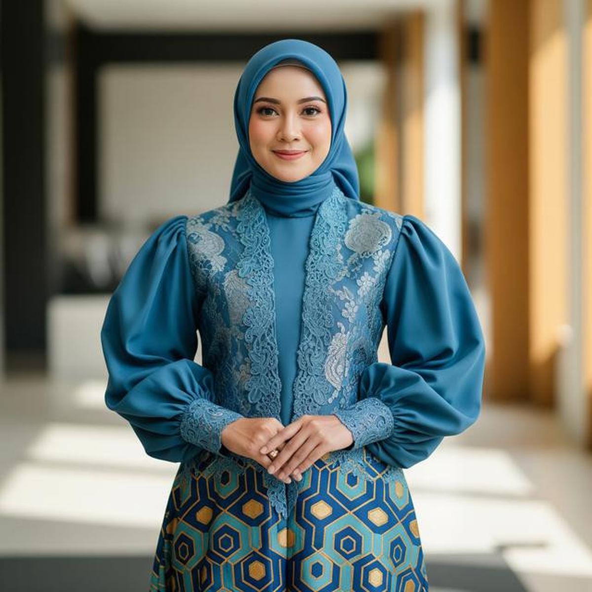 7 Tren Model Gamis Batik Brokat 2026 Warna Elegan, Pilihan Terbaik untuk Tampilan Mewah