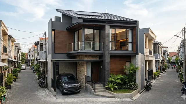 Rumah Minimalis 2 Lantai (Foto: Gemini AI)