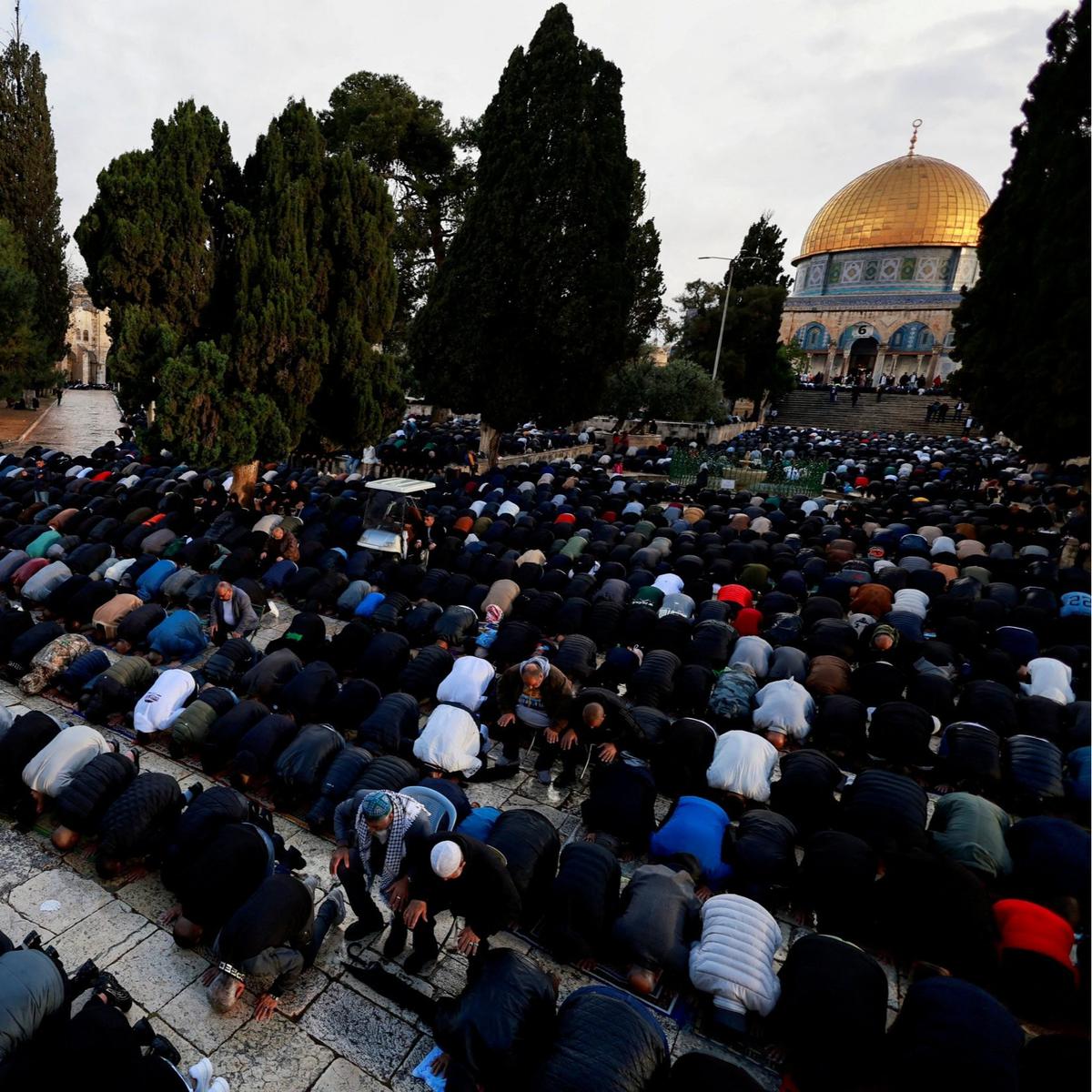 Suasana Idulfitri di Al-Aqsa