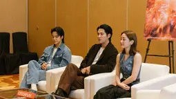 Liputan6.com berkesempatan melakukan wawancara eksklusif dengan Vic Chou, Hsueh Shih Ling dan Nikki Hsieh di Marina Bay Sands, Singapura. (Foto: Agung Kurniawan)