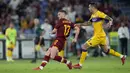 Jordan Veretout. Gelandang berusia 28 tahun yang kini memasuki musim ke-3 bersama AS Roma ini telah mencetak 3 gol. Di pekan pertama ia mencetak 2 gol saat menang 3-1 atas tim tamu Fiorentina. Pada pekan kedua ia mencetak 1 gol saat menang 4-0 atas tuan rumah Salernitana. (Foto: AP/Gregoria Borgia)