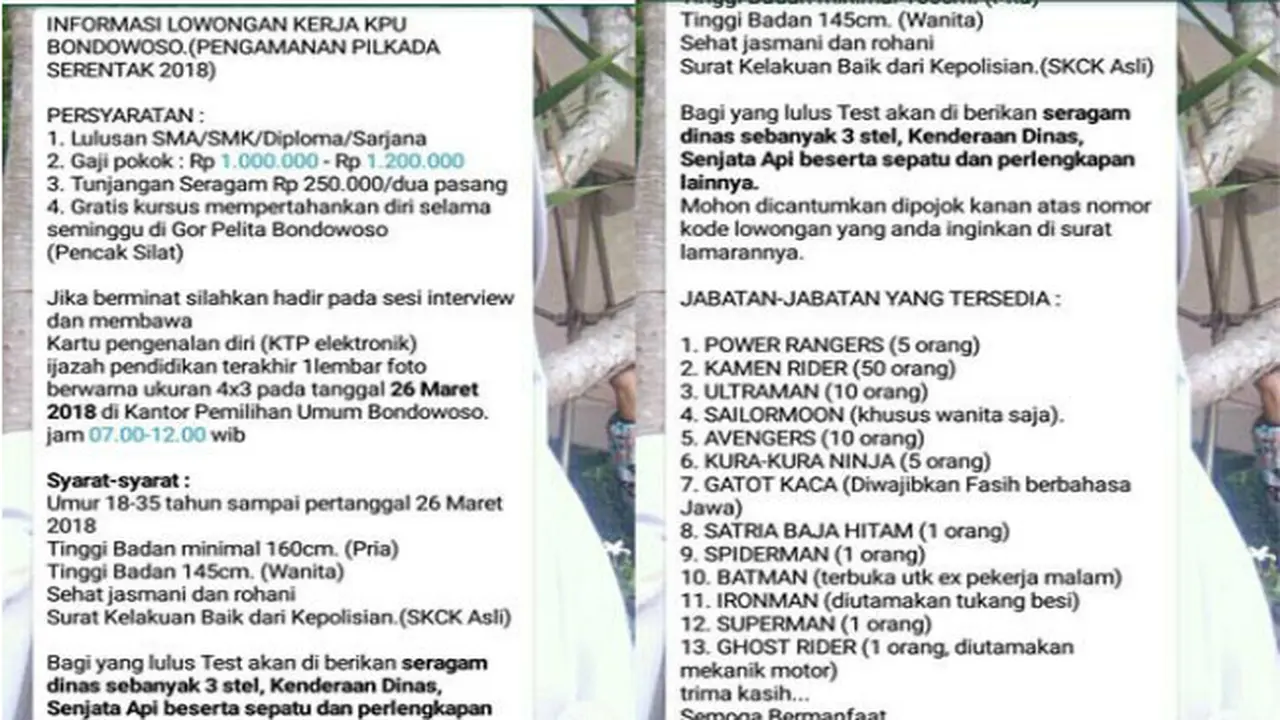 Melamar sebagai Ultraman di KPU Bondowoso