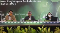 Direktur Utama BRI Sunarso menyampaikan komitmen PT. Bank Rakyat Indonesia (Persero) Tbk (BBRI) dalam penerapan Keuangan Berkelanjutan di Indonesia, Rabu (22/07).