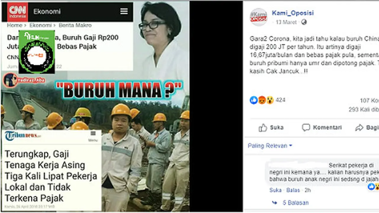 Tangkapan layar Virus Corona Bongkar Gaji Buruh China