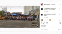 Serombongan Pemotor Ini Diprank Kereta Api (instagram @agoez_bandz4)