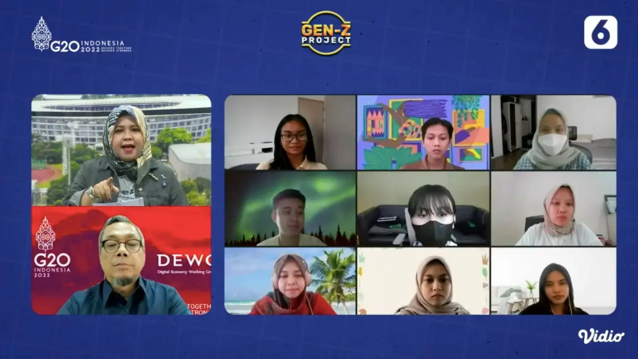 Screenshot live streaming Gen-Z project (sumber: vidio.com)