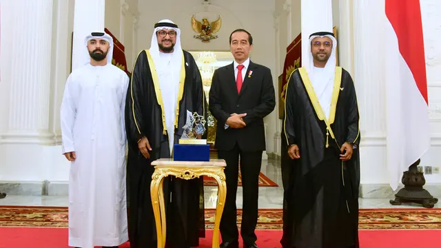 Presiden Jokowi menerima penghargaan perdamaian internasional dari Abu Dhabi.