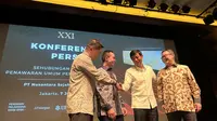 Konferensi pers penawaran umum perdana saham atau initial public offering (IPO) PT Nusantara Sejahtera Raya Tbk pada Jumat, (7/7/2023). (Foto: Liputan6.com/Elga N)