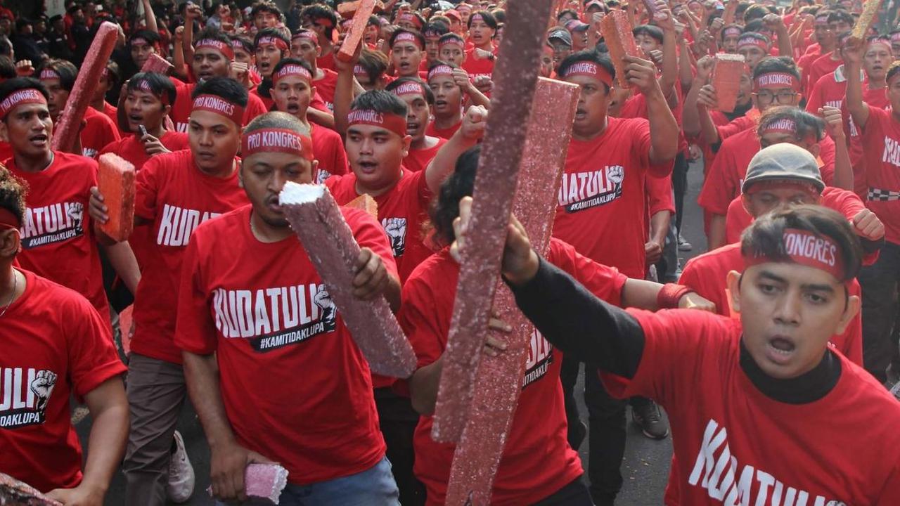 FOTO: PDIP Gelar Teatrikal Penyerbuan 27 Juli 1996, Peringatan Peristiwa "Kudatuli", Hasto hingga Ganjar Hadir