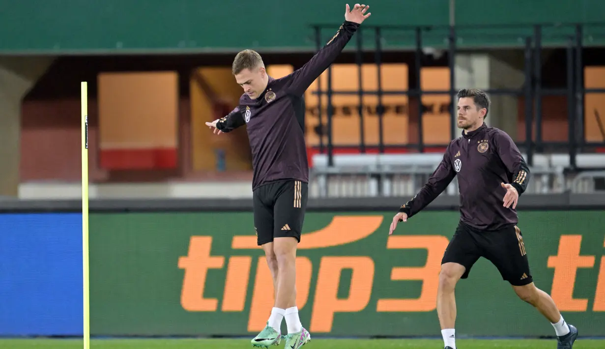 Jerman telah memainkan tiga laga uji coba bersama pelatih baru Julian Nagelsmann. (Joe Klamar / AFP)