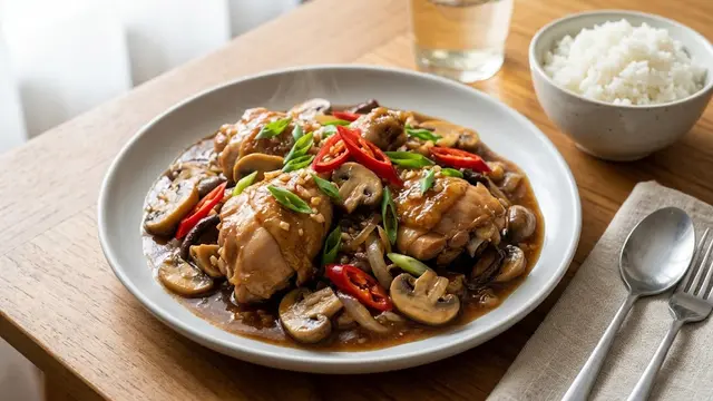 Resep Ayam Jamur Saus Tiram yang Gurih dan Empuk
