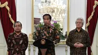 Jokowi menyampaikan ungkapan dukacita atas wafatnya Raja Thailand Bhumibol Adulyadej, Kamis (13/10/2016) di Istana Kepresidenan Jakarta (Biro Pers Setpres)