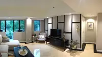 Ruang keluarga apartemen karya SASO Architecture Studio. (dok. Arsitag.com/Dinny Mutiah)