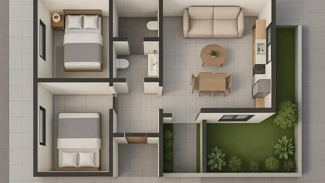 7 Model Rumah Sederhana Minimalis 6x12 dengan 2 Kamar, Nyaman untuk Keluarga Kecil