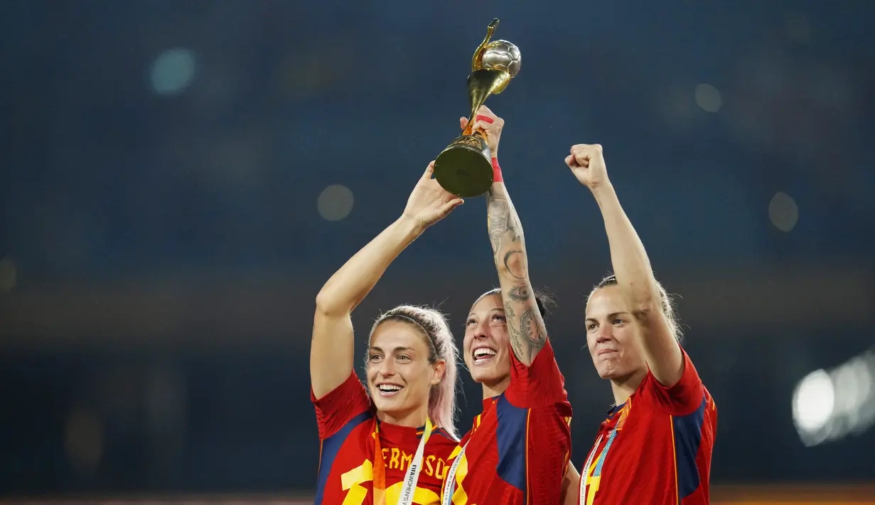 <p>Timnas Spanyol mencatat sejarah baru di Piala Dunia Wanita 2023. La Roja menjadi juara dunia untuk kali pertama. (AP Photo/Abbie Parr)</p>