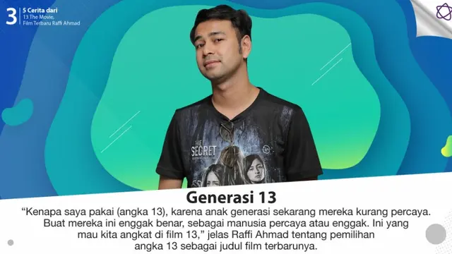 [Bintang] 5 Cerita dari 13 The Movie, Film Terbaru Raffi Ahmad