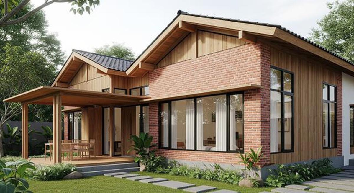 7 Desain Rumah Desa Nuansa Japandi Pakai Kayu dan Bata Ekspos, Lagi Tren di 2026