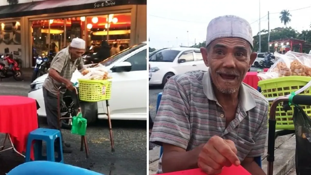 Bikin Geram, Pria Tua Sakit-sakitan Disuruh Anaknya Jualan Kerupuk