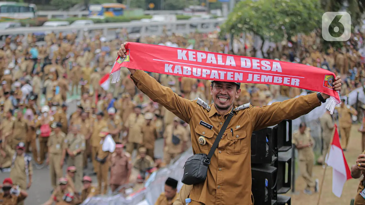 Ribuan Kepala Desa Geruduk Gedung DPR, Tuntut Perpanjangan Masa Jabatan