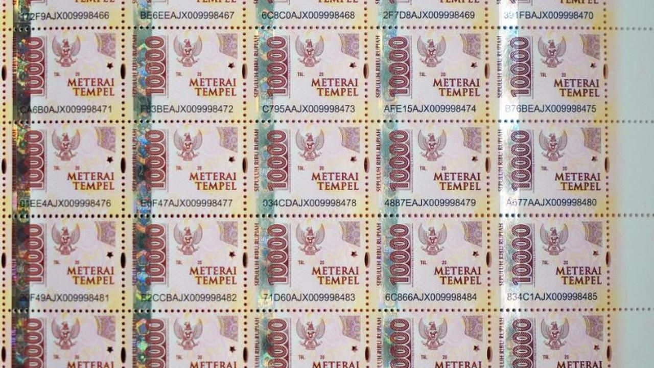 Peruri cetak meterai dengan bahan baku 100 persen lokal