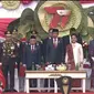 Presiden Joko Widodo (Jokowi) menjadi inspektur upacara saat Hari Ulang Tahun (HUT) Bhayangkara yang ke-77 di Stadion Utama Gelora Bung Karno (SUGBK) di Jakarta, Sabtu (1/7/2023) (Istimewa)