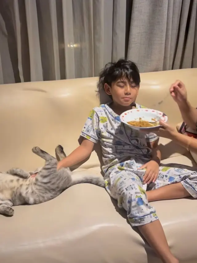 Potret tingkah lucu Bambang anak bungsu Meisya Siregar dan Bebi Romeo (Sumber: Instagram/meisya_siregar)
