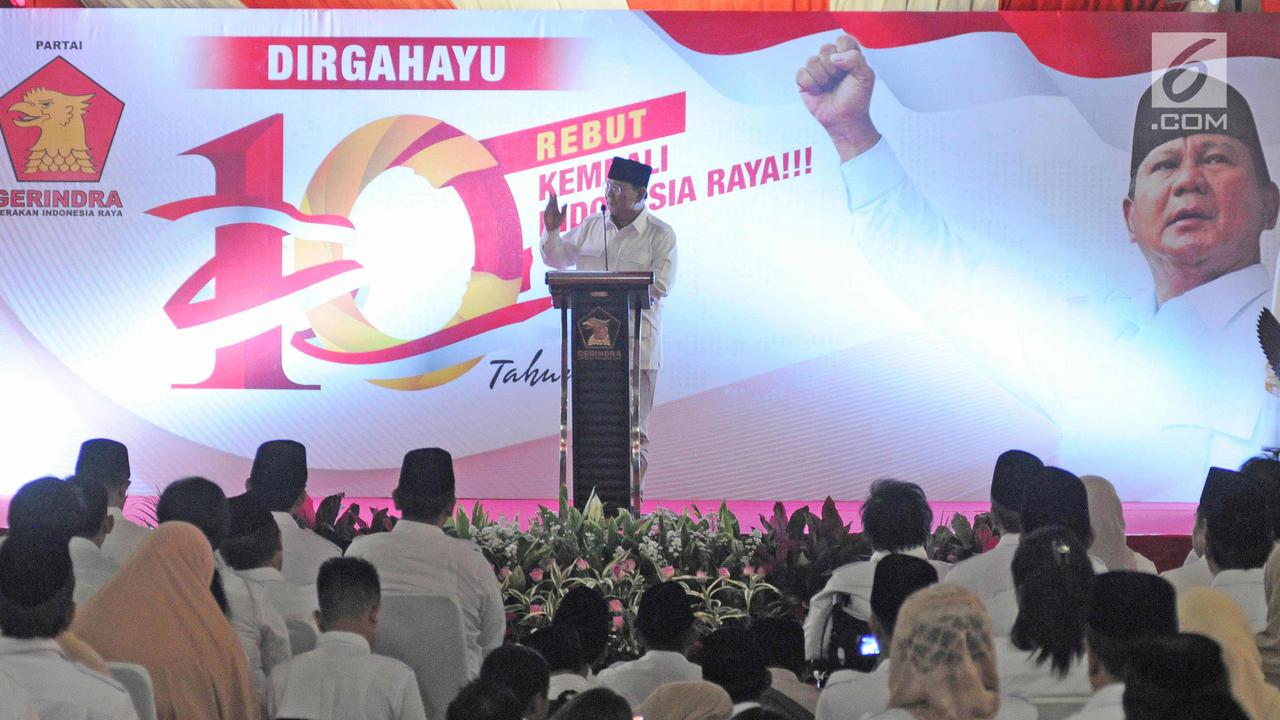 Partai Gerindra Memperingati Hari Jadi Ke-10