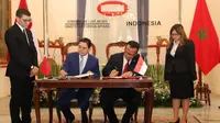 Indonesia dan Maroko menandatangani Nota Kesepahaman (MoU) Kerja Sama Kelautan dan Perikanan.