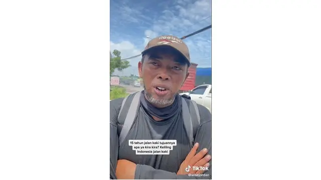 15 Tahun Jalan Kaki Keliling Indonesia, Pria Musafir Ini Punya Tujuan yang Mulia