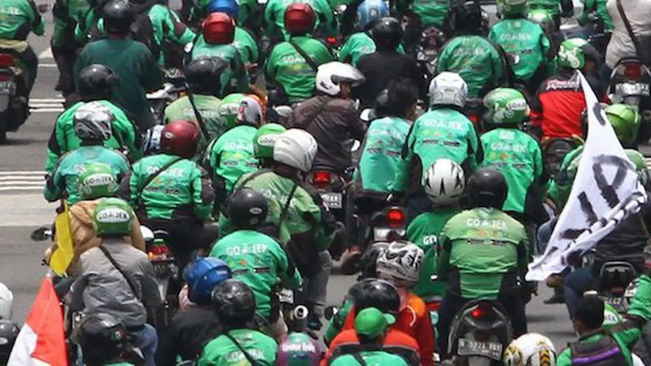 Pengemudi Ojek Online, Copyright: Merdeka.com