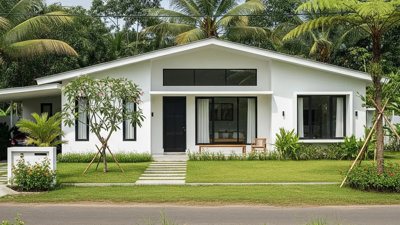 Rumah Minimalis Cat Putih yang Tampak Bersih dan Jadi Tren di 2026 Model