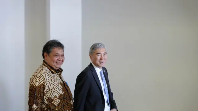 Menteri Koordinator Bidang Perekonomian Airlangga Hartarto dalam Indo-Pacific Chamber of Commerce and Industry Business Forum di Nusa Dua Bali, Sabtu (18/3/2023).(Dok Kemenko Perekonomian)