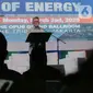 Menteri ESDM  Arifin Tasrif memberikan sambutan dalam pembukaan Jakarta Energy Forum 2020 di Jakarta, Senin (2/3/2020). Jakarta Energy Forum 2020 tersebut mengangkat tema ‘The Future of Energy’. (Liputan6.com/Faizal Fanani)