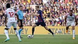 Bermain di Spotify Camp Nou, Barcelona tampil agresif dan mendominasi sejak awal laga. (AP Photo/Joan Monfort)