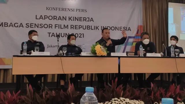 konferensi pers terkait Laporan kinerja LSF RI tahun 2021