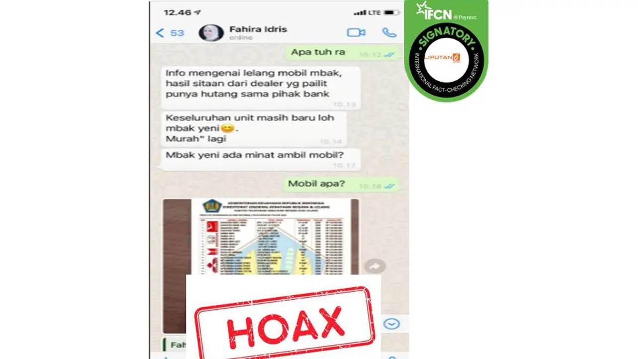 Cek Fakta pesan berantai dari Fahira Idris