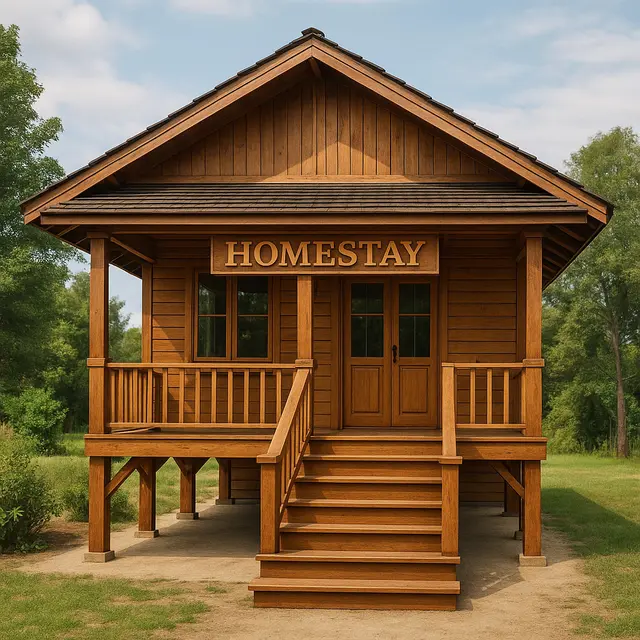 Model Rumah Sederhana di Desa dengan Homestay