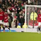 Manchester United dipecundangi Fulham dengan skor 1-2 pada laga pekan ke-26 Premier League di Old Trafford, Sabtu (24/2/2024)&nbsp;malam WIB. (AP Photo/Dave Thompson)