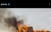 Viral Truk terbakar di KM 16 Tol Dalam Kota, Ternyata Ini Penyebabnya