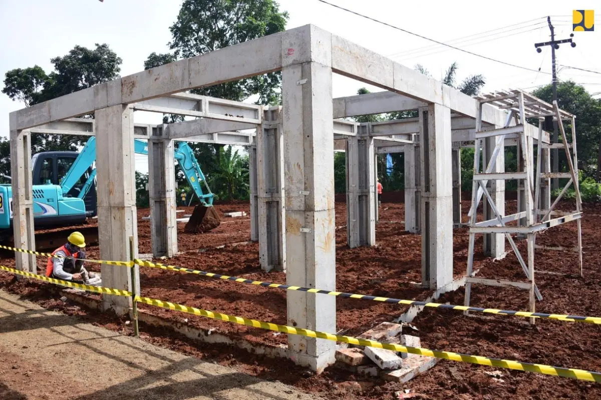 Kementerian PUPR terus melakukan proses rekonstruksi bangunan dan relokasi rumah korban gempa di Cianjur, Jawa Barat. (Dok Kementerian PUPR)