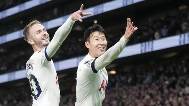 Foto: Aksi Kompak Son Heung-min dan James Maddison Bawa Tottenham Hotspur ke Puncak Klasemen Liga Inggris