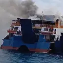 KMP Bontang Ekspress Terbakar di Perairan Ketapang