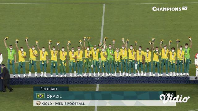 Babak final Sepak Bola Putra antara Brasil dan Spanyol digelar Sabtu (7/8) di Stadion Internasional Yokohama. Pertandingan dimenangkan Brasil dengan skor 2-1 melewati babak perpanjangan waktu.