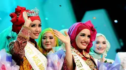 Ia mampu menyingkirkan dua finalis lainnya yang masuk tiga besar. Pertama adalah Febi Rendra Febriani (18) dari Lamongan dan Hanifah Razan (21) asal Wonosobo , TMII, Jakarta, Rabu (28/5/2014) (Liputan 6.com/Andrian M Tunay)