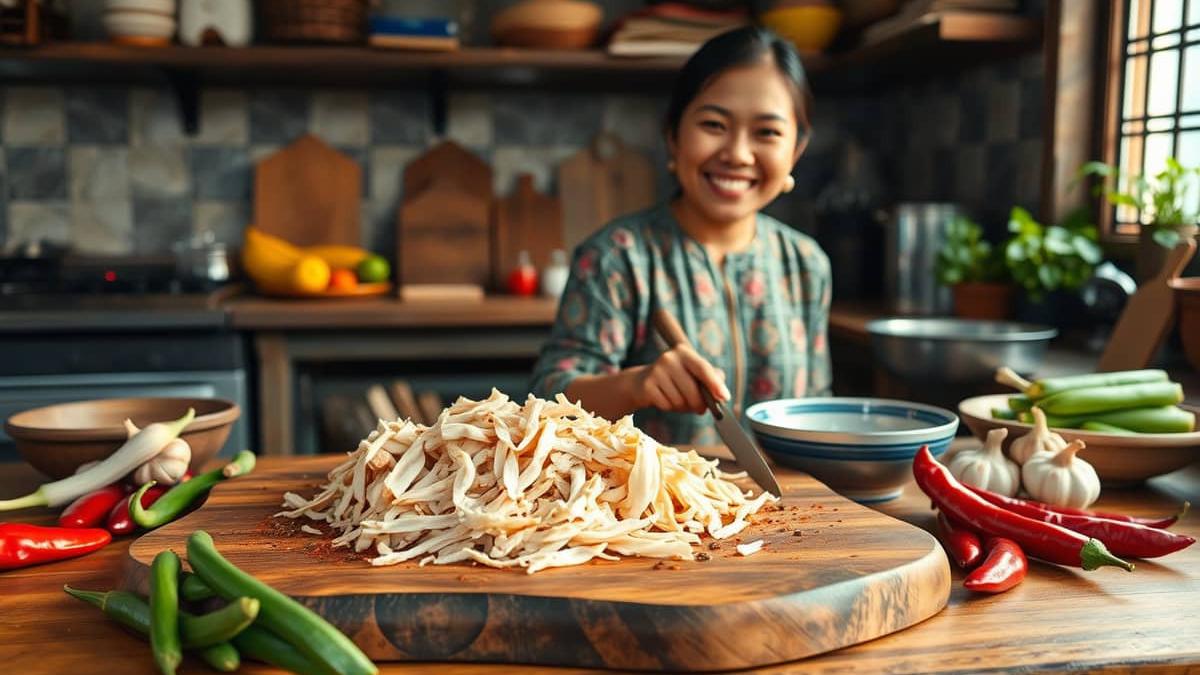 Resep Ayam Suwir Bumbu Bali yang Lezat dan Menggugah Selera
