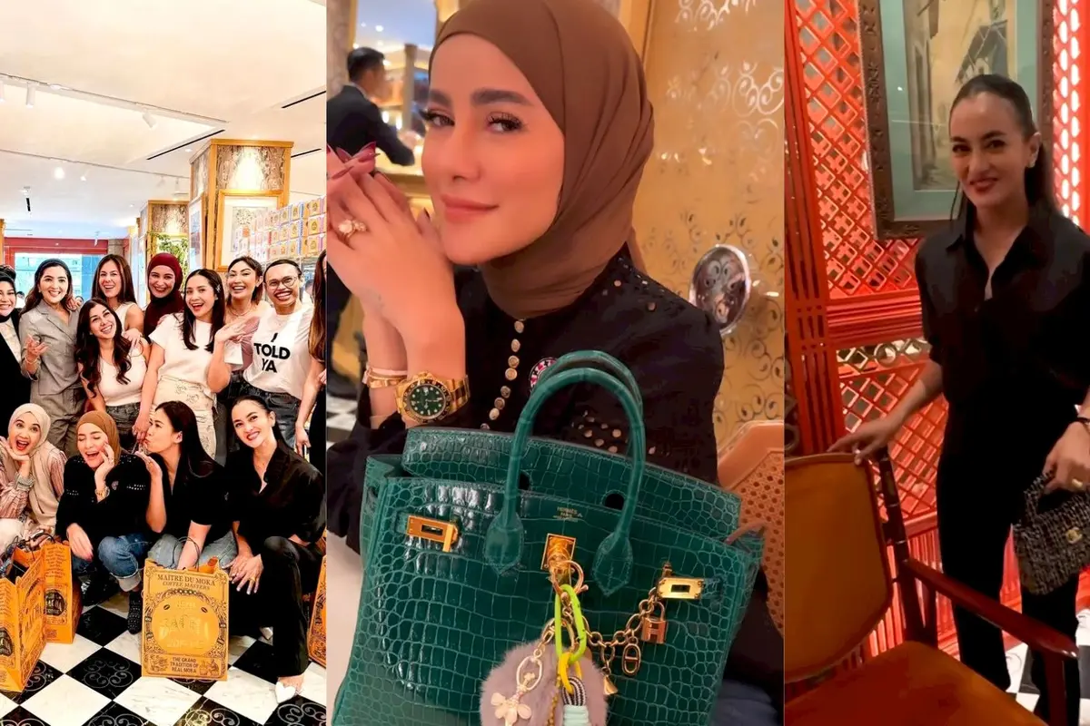 6 Potret Tas Member Geng Cendol saat Ngopi Mewah, Olla Ramlan Bawa Hermes Rp2 Miliar hingga Tya Ariestya Pakai Brand Lokal